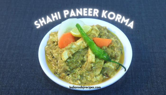 पनीर कोरमा रेसिपी ! Paneer korma recipe in Hindi